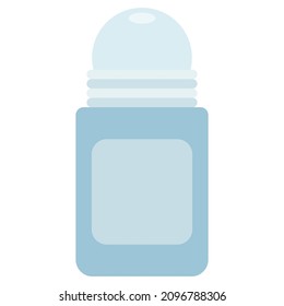 roll on deodorant flat clipart vector illustration