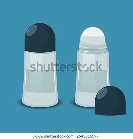 Roll on deodorant graphic design stock illustration