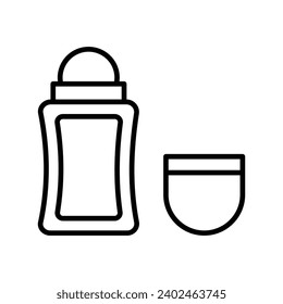 roll on icon with white background vector stock illustration