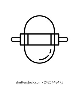 Roll Out Dough icon vector strock illustration