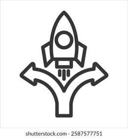 Roll Out Outline Icon Vector Illustration