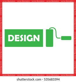 roll paint icon vector illustration.