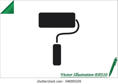 roll paint icon vector illustration.