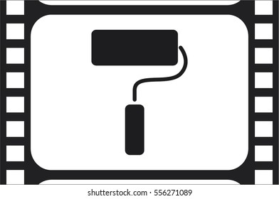 roll paint icon vector illustration.