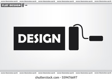 roll paint icon vector illustration. 