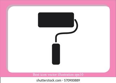 roll paint icon vector illustration 