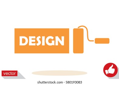 roll paint icon vector illustration.