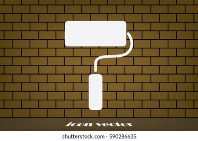 roll paint icon vector illustration.