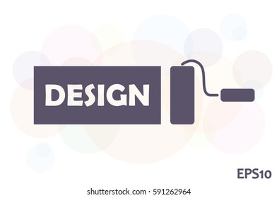 roll paint icon vector illustration.