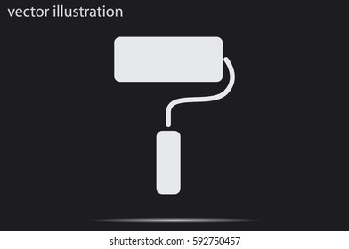 roll paint icon vector illustration 