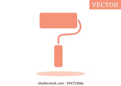 roll paint icon vector illustration 