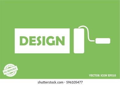roll paint icon vector illustration.