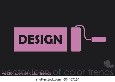 roll paint icon vector illustration.