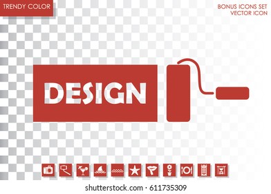 roll paint icon vector illustration.