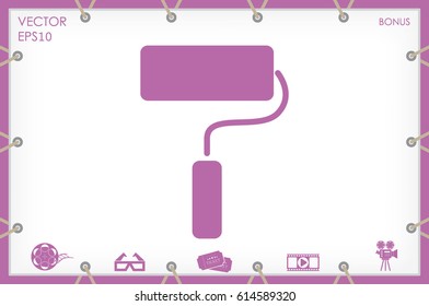 roll paint icon vector illustration.
