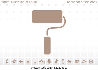 roll paint icon vector illustration.