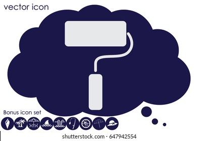 roll paint icon vector illustration.