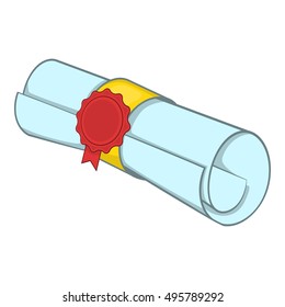 Roll of paper icon. Cartoon illustration of roll of paper vector icon for web.