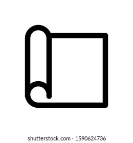 roll paper icon with line style