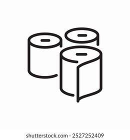 roll paper icon sign vector
