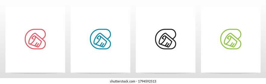 Roll Of Paper On Letter Logo Design C