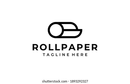 Roll Paper Page Tissue Reel Logo Design Inspiration