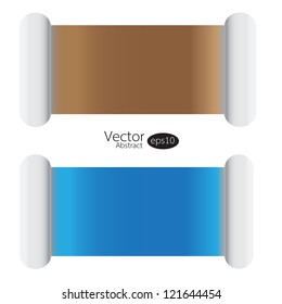 Roll paper with space for text. Vector illustration.