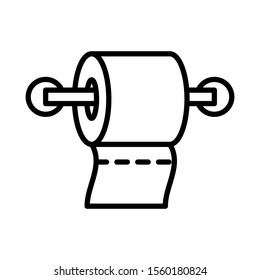 roll paper - tissue - bathroom icon vector design template