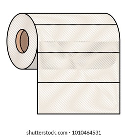 roll paper towel in colored crayon silhouette
