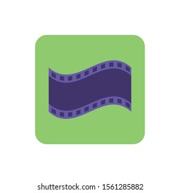 roll photographic on white background vector illustration design