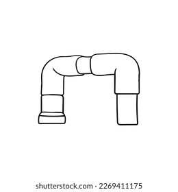 Roll pipe line simplicity illustration design