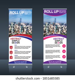 Roll up , pull up ,x banner modern abstract design 