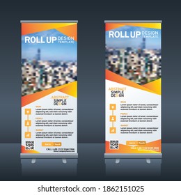Roll up , pull up ,x banner modern abstract design vector