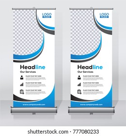 Roll up sale banner design template, abstract background, pull up design, modern x-banner, rectangle size.