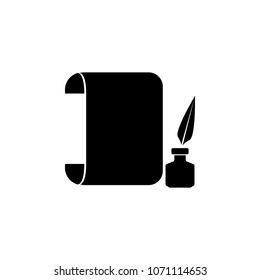 roll sheet and ink icon. Element of theater and art illustration. Premium quality graphic design icon. Signs and symbols collection icon for websites, web design, mobile app on white background