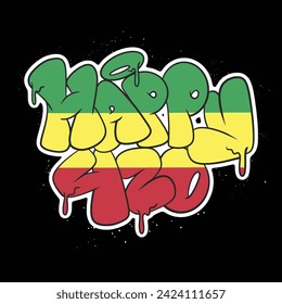 Slogan de redoble, burbuja de graffiti en forma de diseño impreso de camisetas