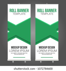 Roll Stand Banner Abstract Vector Design Template Mockups