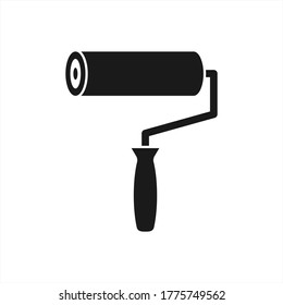Lápiz de rollo aislado en blanco. Icono de construcción y reparación. Ilustración de material vectorial. EPS 10