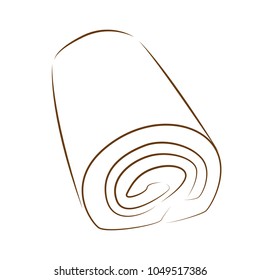 roll sweet simple vector illustration isolated
