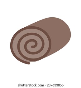 Roll, swiss, cake icon vector image. Can also be used for sweets and confectionery. Suitable for use on web apps, mobile apps and print media.