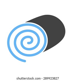 Roll, swiss, cake icon vector image. Can also be used for sweets and confectionery. Suitable for use on web apps, mobile apps and print media.