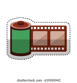 roll tape record isolted icon