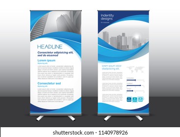 Roll Up template vector illustration, Designed for style applied to the expo. Publicity banners, business model vertical.
