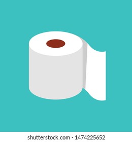 Roll tissue paper in flat style. vector illustration