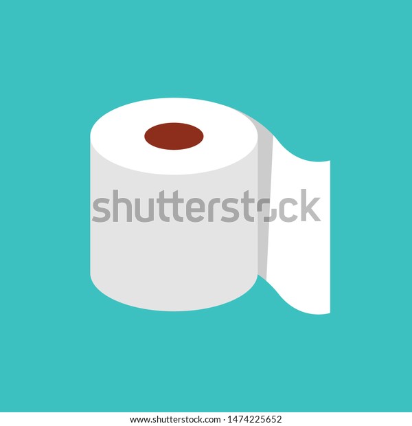 Roll\
tissue paper in flat style. vector\
illustration