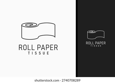 Roll tissue paper logo symbol icon design