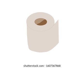 a roll of tissue for using in toilet