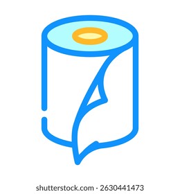 roll toilet paper color icon vector. roll toilet paper sign. isolated symbol illustration