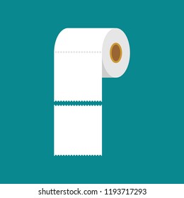 Roll toilet paper isolated. WC vector illustration