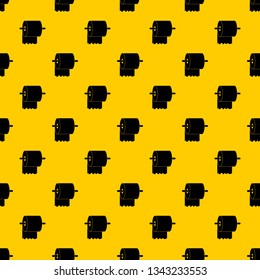 Roll of toilet paper on holder pattern seamless vector repeat geometric yellow for any design